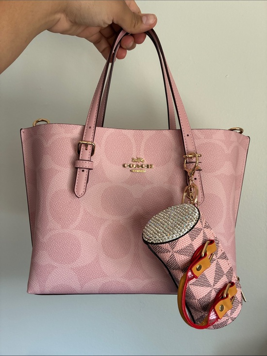 Unbranded Handbags - Pink Geometric Mini Handbag Keychain Bag Charm